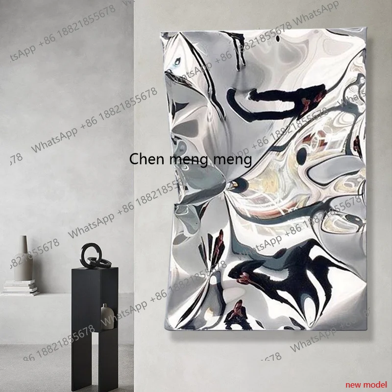 H178Light luxury, metal decorative painting designer, sales department, art gallery hanging painting