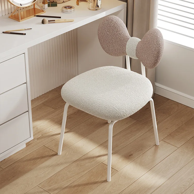 

Makeup stool girls bedroom rotatable dressing stool cream style home chair Internet celebrity chair