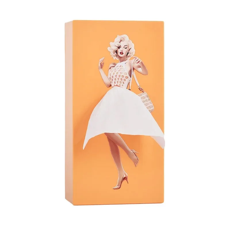 Marilyn Monroe Vliegende Rok Tissue Box Cartoon Anime Meisje Tissue Gezwollen Rok Meisje Gezicht Tissue Box Desktop Decoratieve Ornamenten