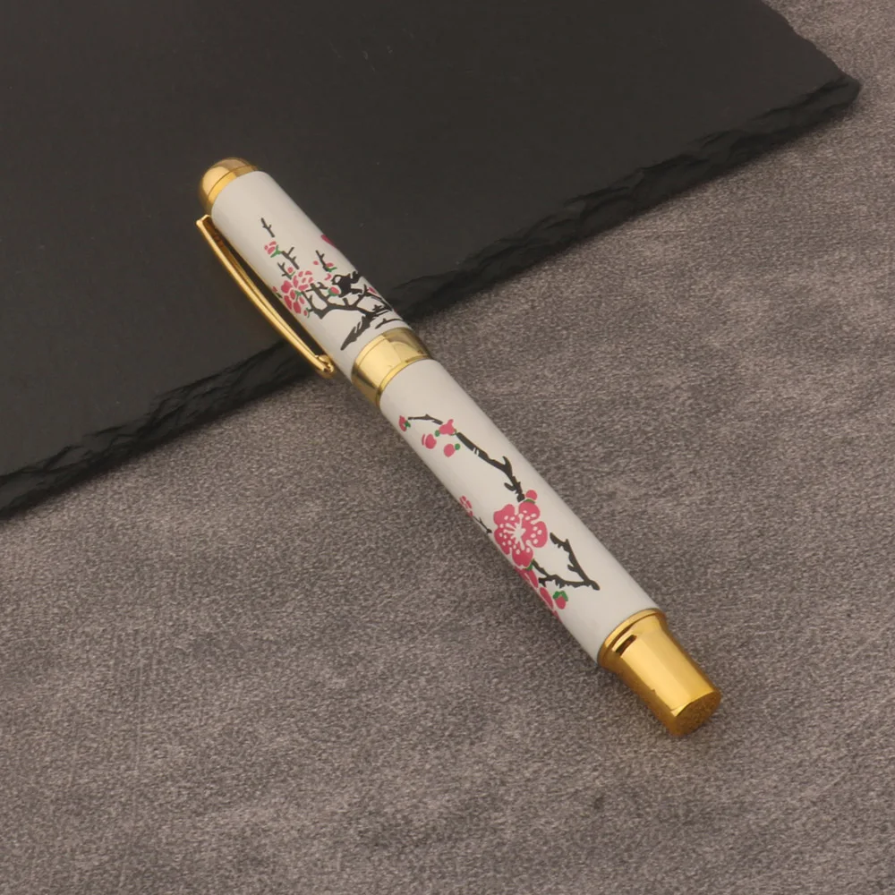 Luxury High Quality Brand New metal fountain pen exquisite traditional Chinese painting plum blossom School Office Writing view 3