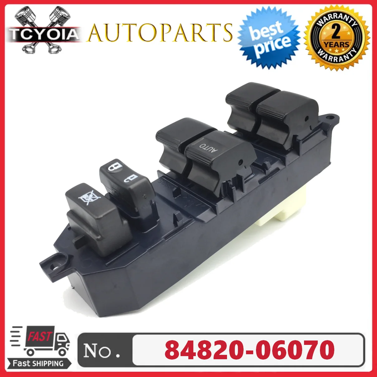 Electric Power Window Switch Car Main Window Control Switches Auto Button 84820-06070 for Toyota Camry LE SE Tacoma Yaris