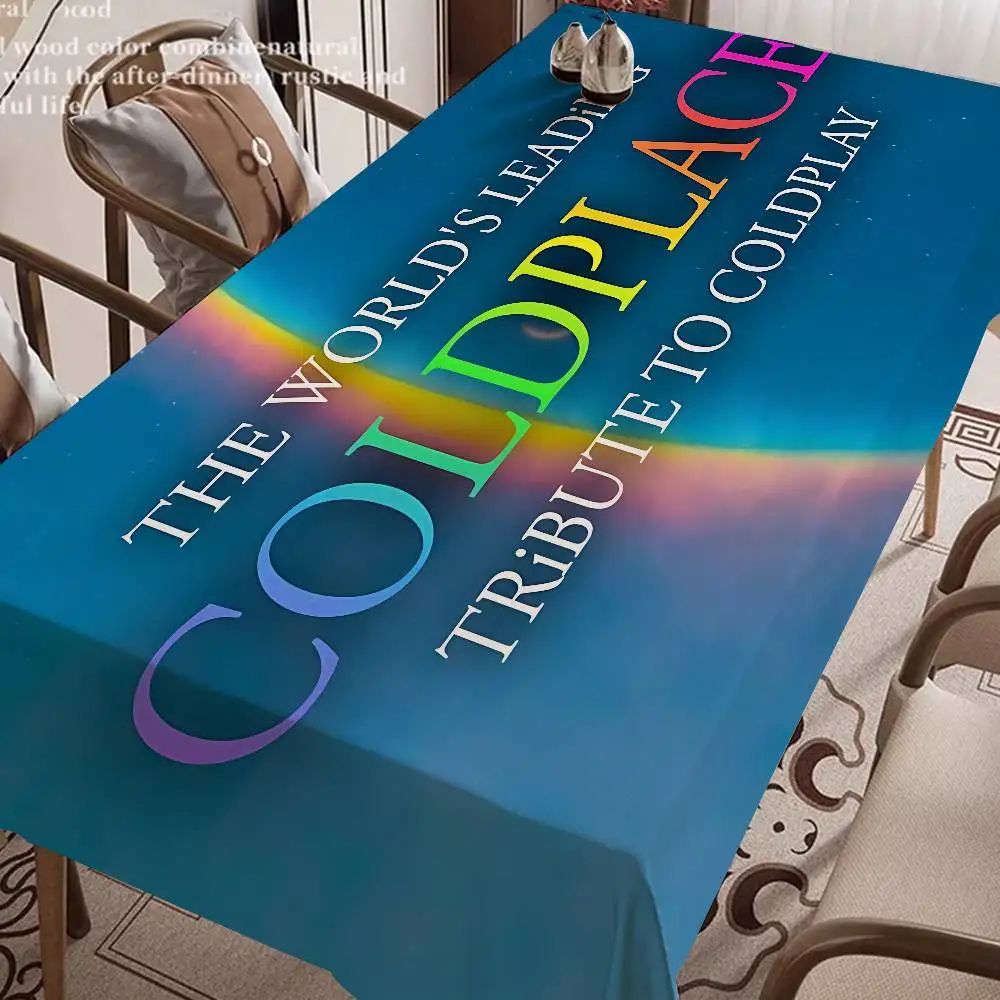 Classic Pop Rock Band C-Coldplay Tablecloth Birthday Party Wedding Christmas Table Cover Wipe Desk Cloth Decor Covers Rectangle
