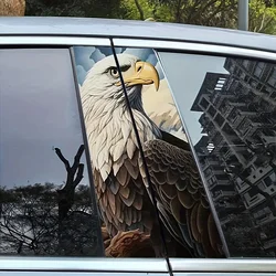 2-Pack Vinyl Bald Raptor Middle Post Decal Stickers, Self-Adhesive B-Post Protective Film