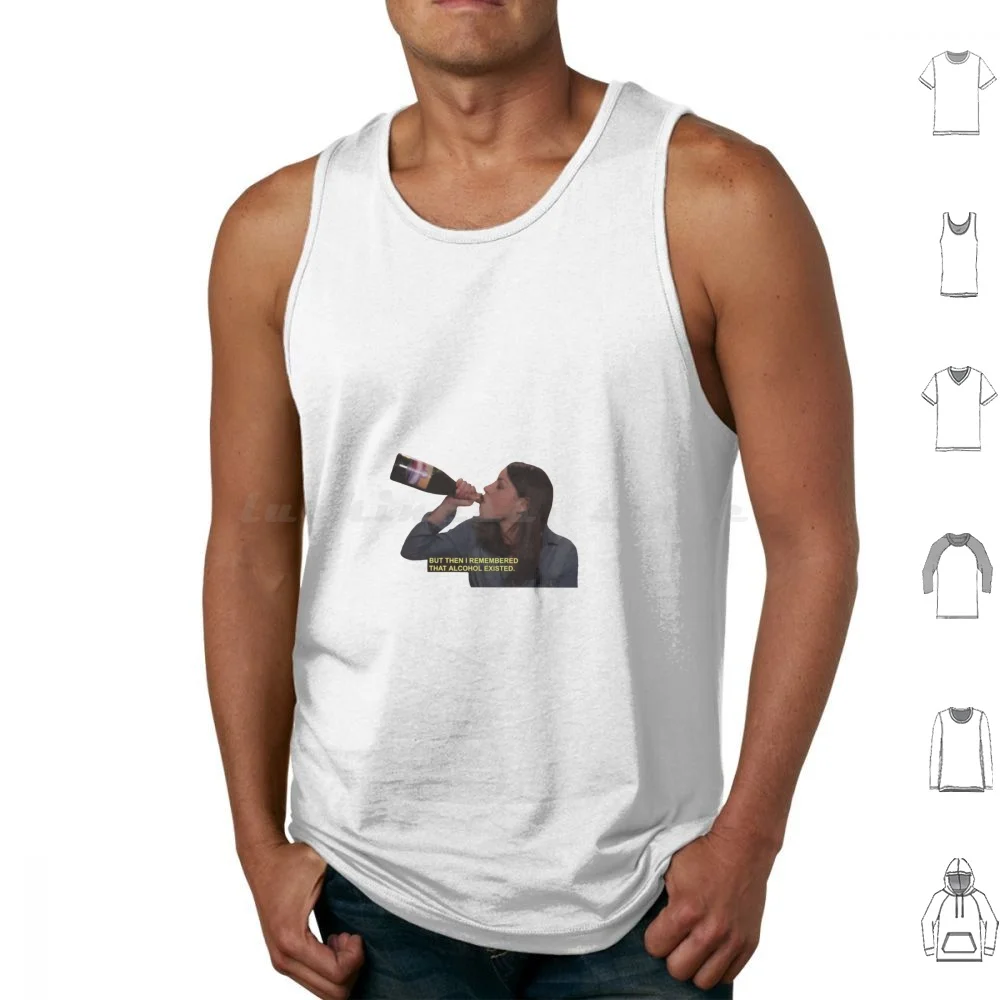 Pero entonces me recuerdo existe camisetas sin mangas estampado algodón abril Ludgate abril Dwyer abril parques y parques recreativos y