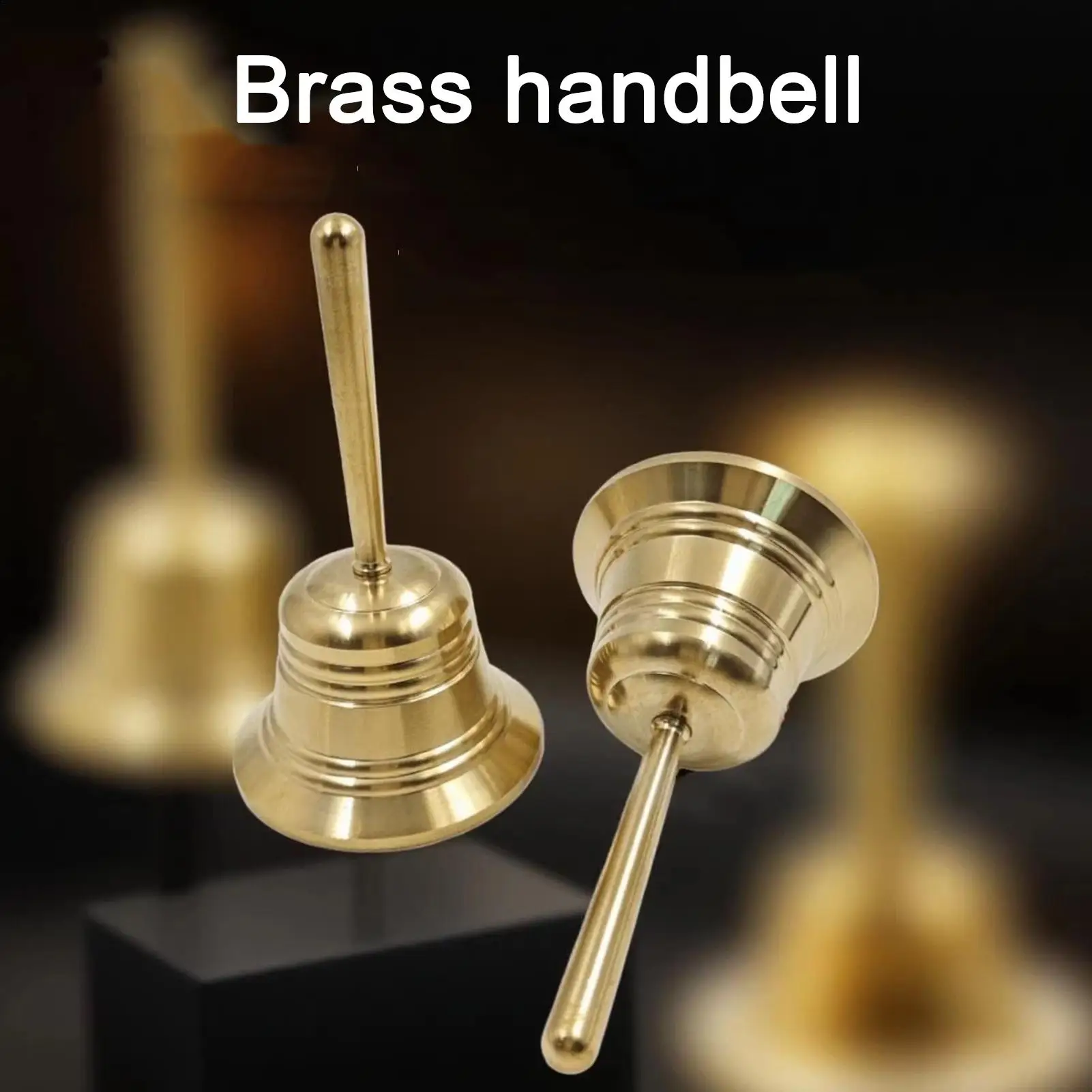 Vintage Brass Hand Call Bell Loud Handheld Ringing Bell For Wedding Teacher Classroom Animal Training Meditation Dinner bell
