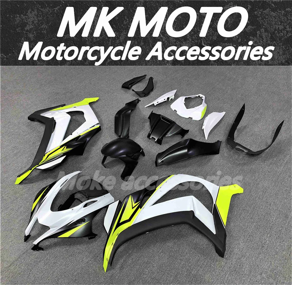 

Motorcycle Fairings Kit Fit For zx-10r 2016 2017 2018 2019 2020 Ninja Bodywork Set ABS injection Neon yellow/white New
