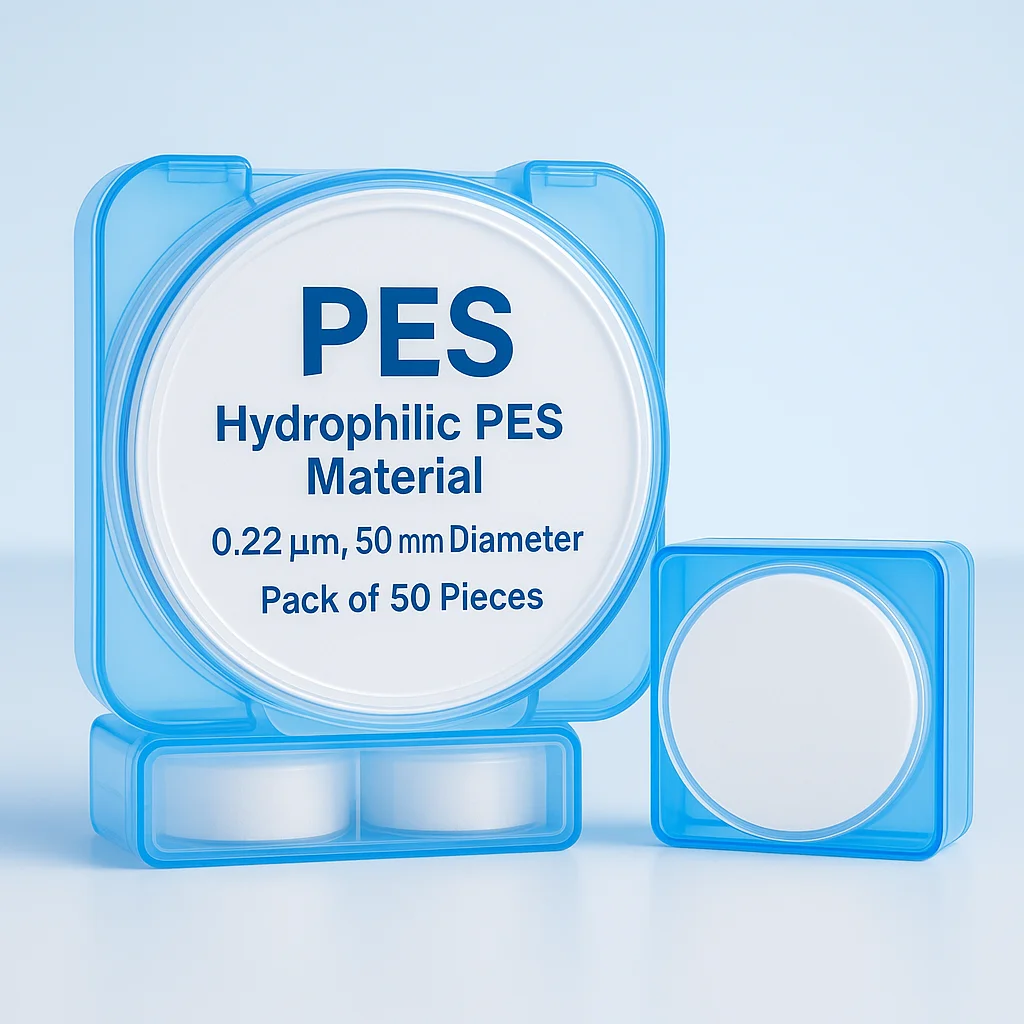 Hydrophilic PES Microporous Filter Membrane 0.22 µm 50mm High-Purity Low Protein Binding High Flow Rate for Lab Filtration