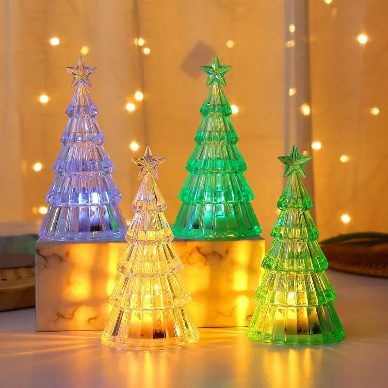 Glowing Christmas Tree Tabletop LED Artificial Christmas Tree Christmas Decor Bedroom Night Light for Tabletop Windowsill