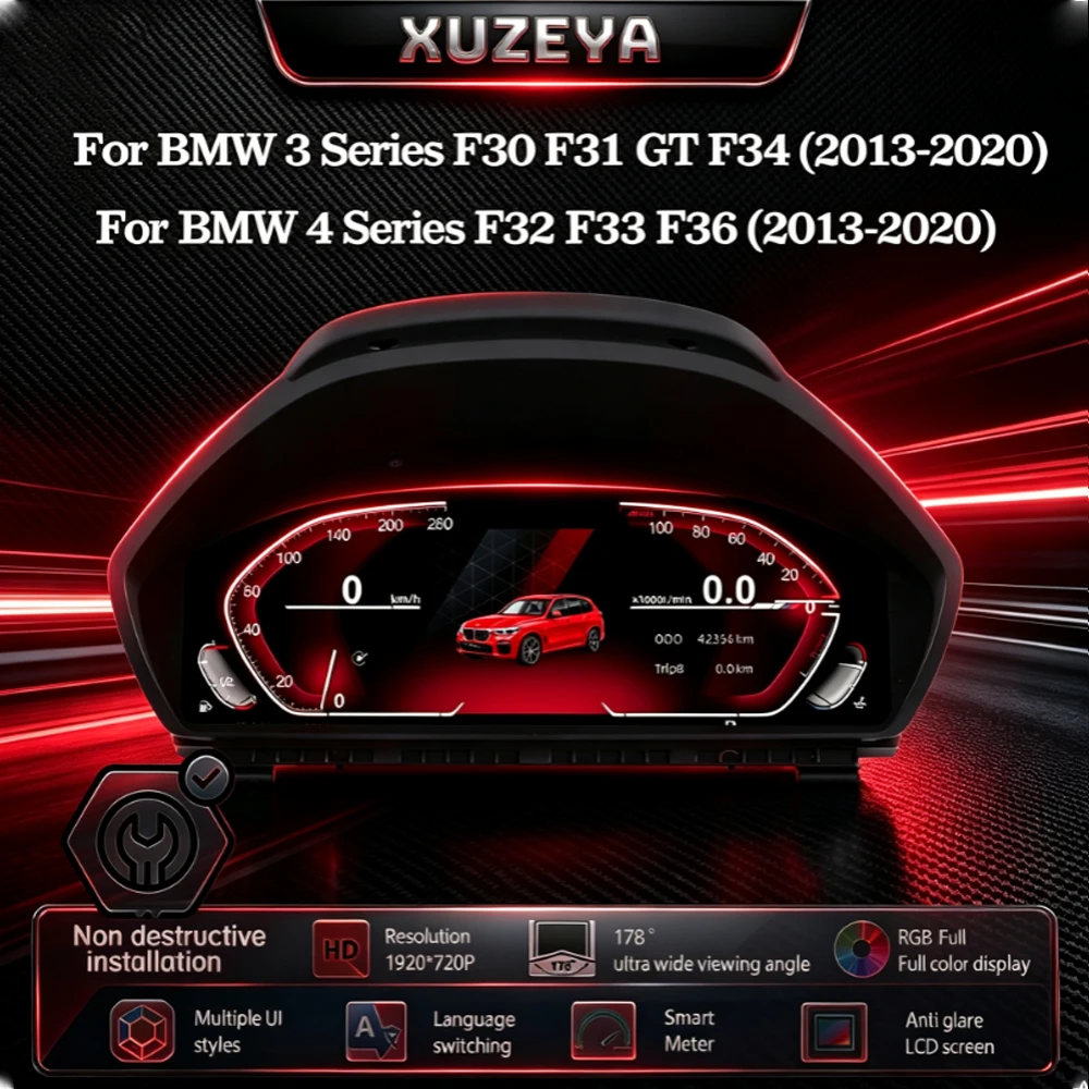 Cluster Dashboard for BMW F30/F31 GT-F34 F32/F33/F36 3/4 Series Speedometer Digital Instrument LCD Instrument Panel Carplay