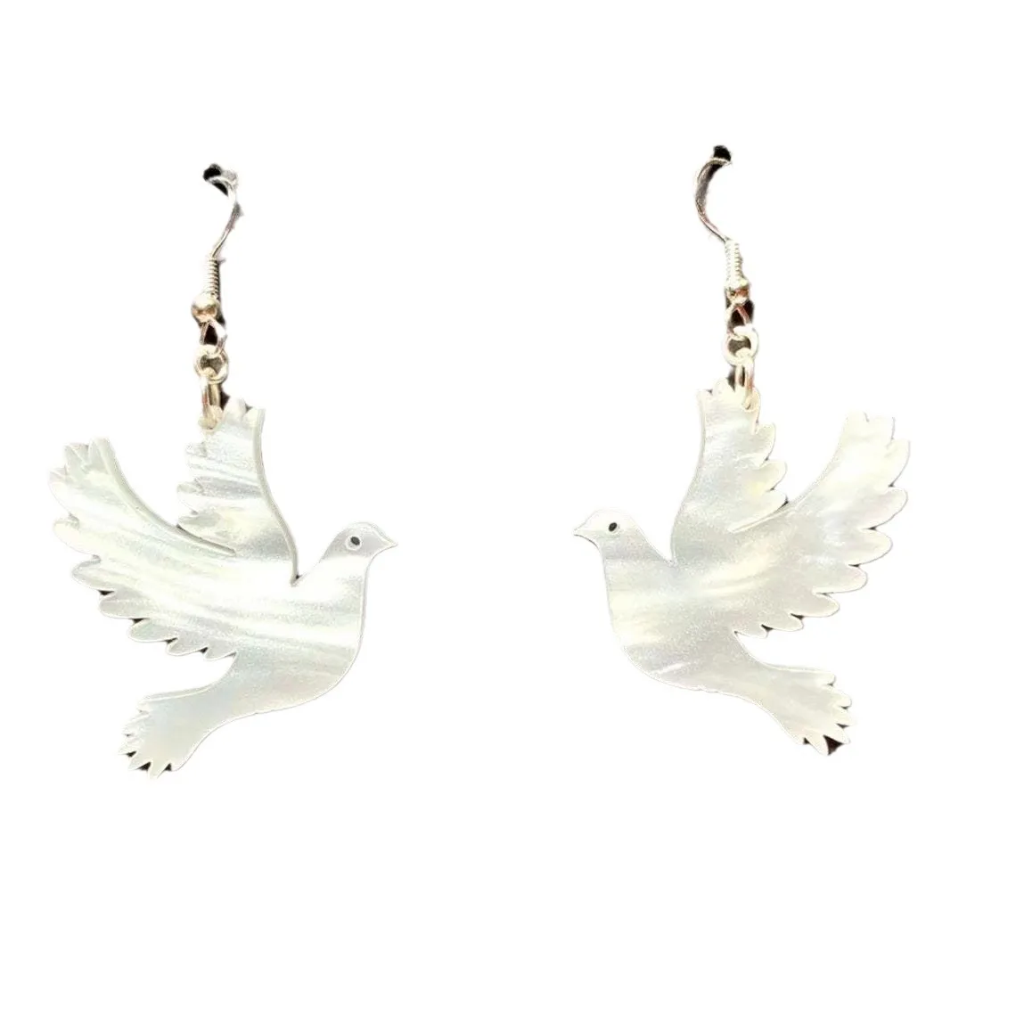 YAOLOGE Acrylic Earrings White Doves Beautiful Flying Jewelry Sweet Romantic Woman Gift French Elegant Decoration For Girls