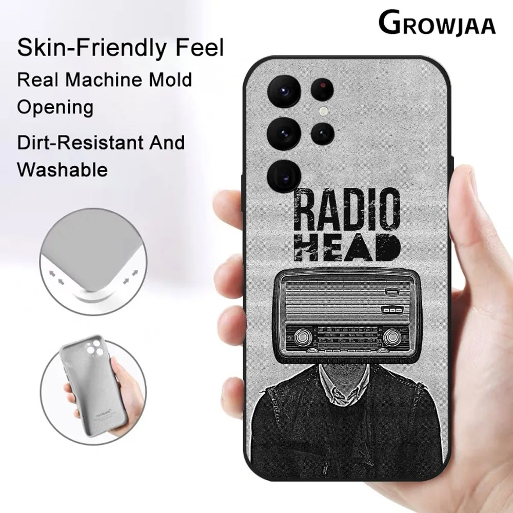 R-Radiohead R-Rock Band Phone Case For Samsung Galaxy S25 S24 S22 S23 Ultra S21 S20 Plus 5G Protective Silicone Funda