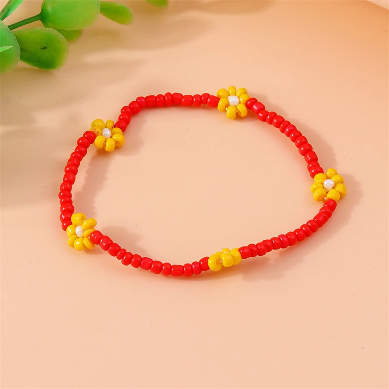 Böhmisches handgefertigtes Armband mit bunten Perlen für Damen, süßes Blumen-Perlenarmband, Party-Schmuck, Geschenke für Mädchen – Detail 5