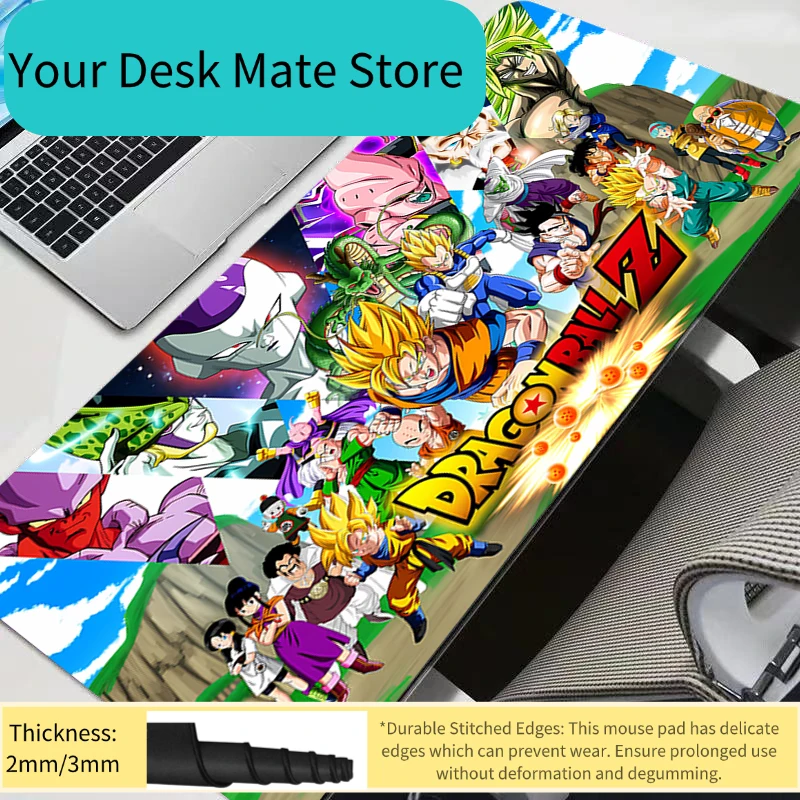 

DBZ Mouse pad Anime Dragon Ball Z Gaming Accessories Varmilo Keyboard Desk Mat Gabinete Gamer Carpet Mousepad Mouse Mats