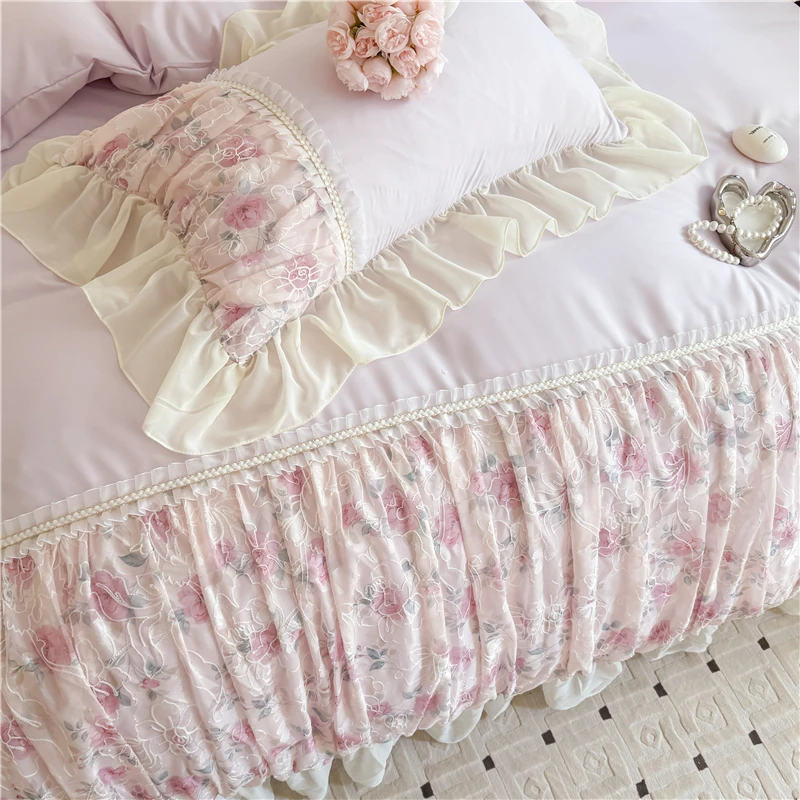 Set Sprei Gaya Putri dengan Bo - Embroidery Quilt Cover ulasan dan harga