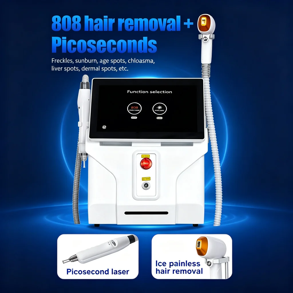 Titanium Ice Diode Laser Hair Removal Device 3 Wavelength Options 755nm 808nm 1064nm Painless Full Body Beauty Care Equipment
