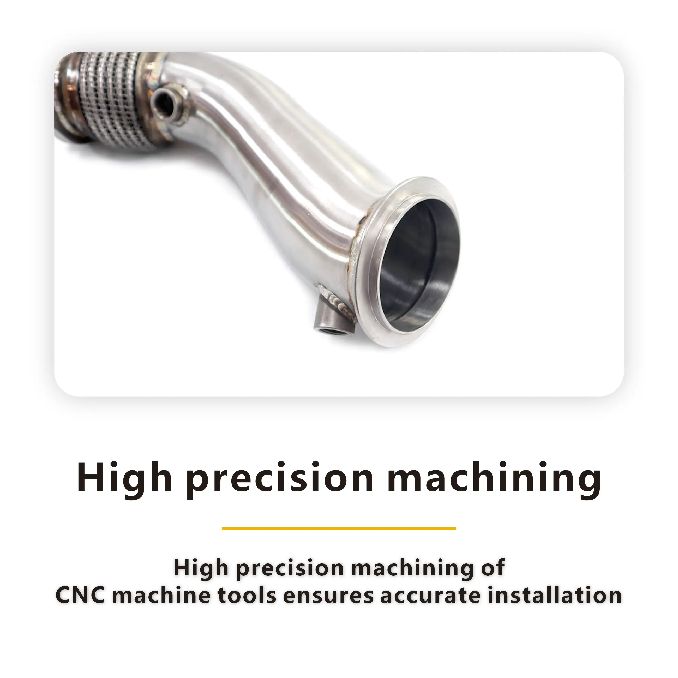 BMW M3 M4 F8x用HMDエキゾーストダウンパイプ SS304 熱シールドなし 触媒コンバーター付き 素晴らしいサウンド