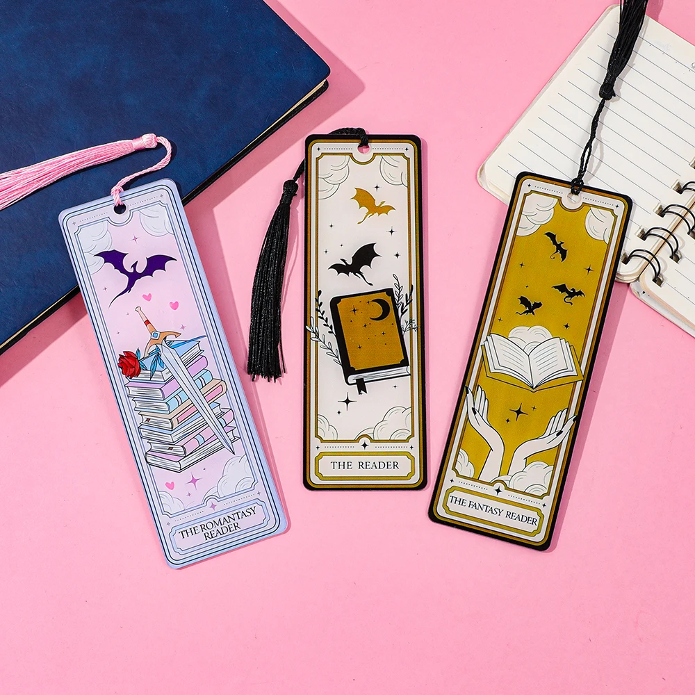 إشارة مرجعية من الأكريليك التنين، متحمس كتب Merch Bookish، إشارة مرجعية فريدة للرجال، ملحقات قراءة علامة الصفحة.