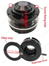 Biological Microscope N.A 1.25 Abbe Condenser Numerical Aperture 1.25mm Upper Diameter 37 mm With 3 Screws