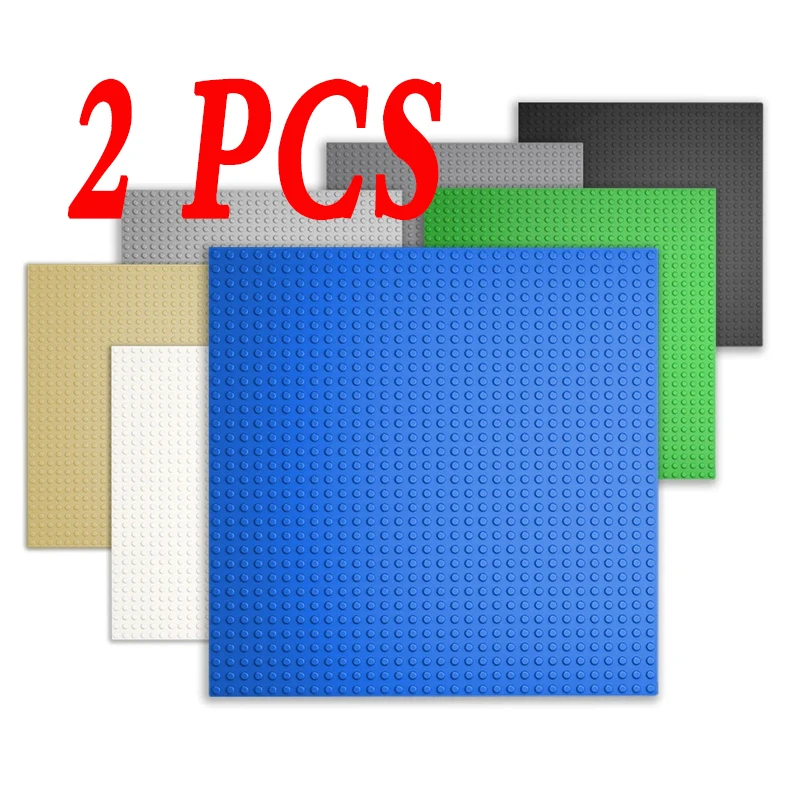 2 Stuks Klassieke Basisplaten 32X32 16X32 Dots Basisplaat Moc Blokken Plastic Bouwstenen Assemblage Compatibel Merk Stadsvrienden