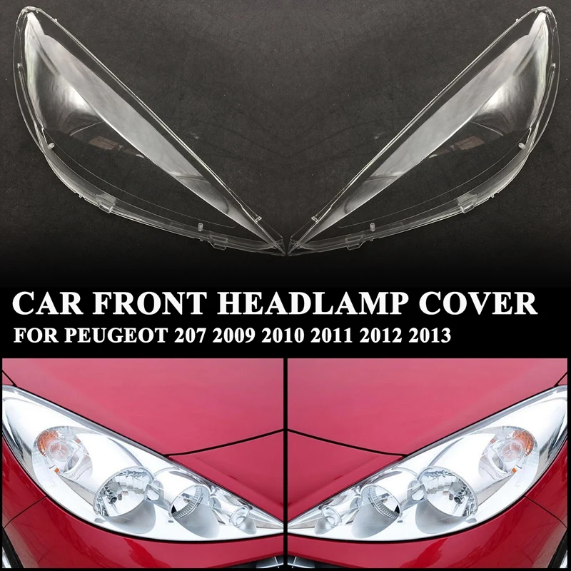 

Car Front Headlight Cover, for Peugeot 207 2009 2010 2011 2012 2013 Waterproof Headlight Shell Cover