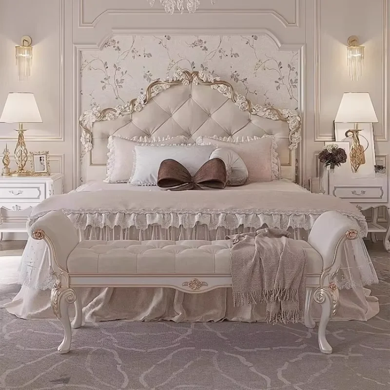 Unique White European Double Bed Design Minimalist Japanese Pliable Double Bed Frame Wooden Pliable Cama Individual Furniture