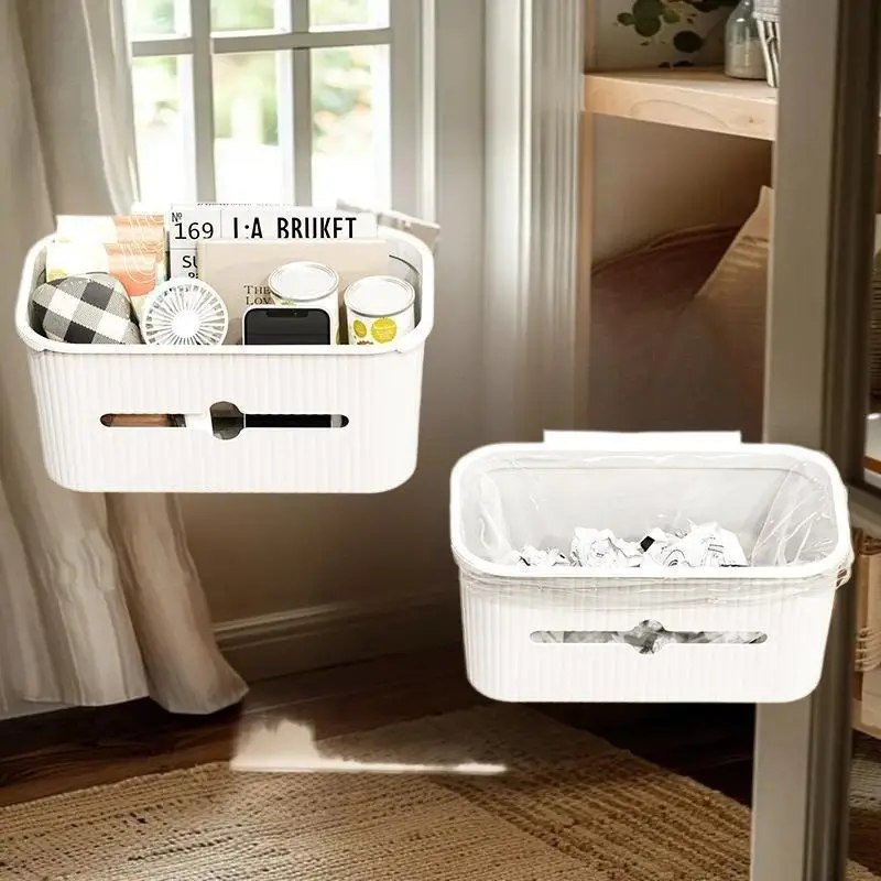 Removable Hook Hanging Storage Container, Plastic Sundries Box, Ideal for Dorm Room Bedside