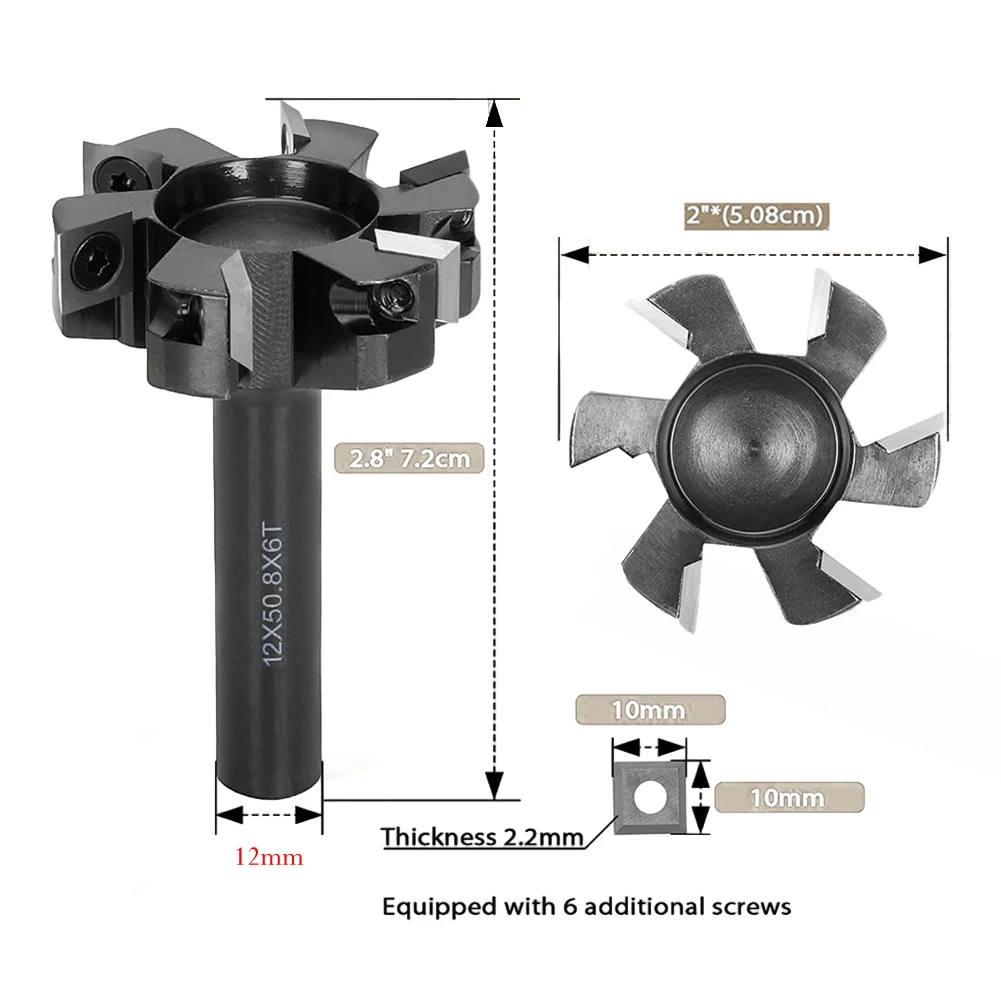 Punta per fresa per superficie con spoiler a 6 ali, aggiornamento, inserti in metallo duro, punte da trapano, lame per sega e utensili da taglio