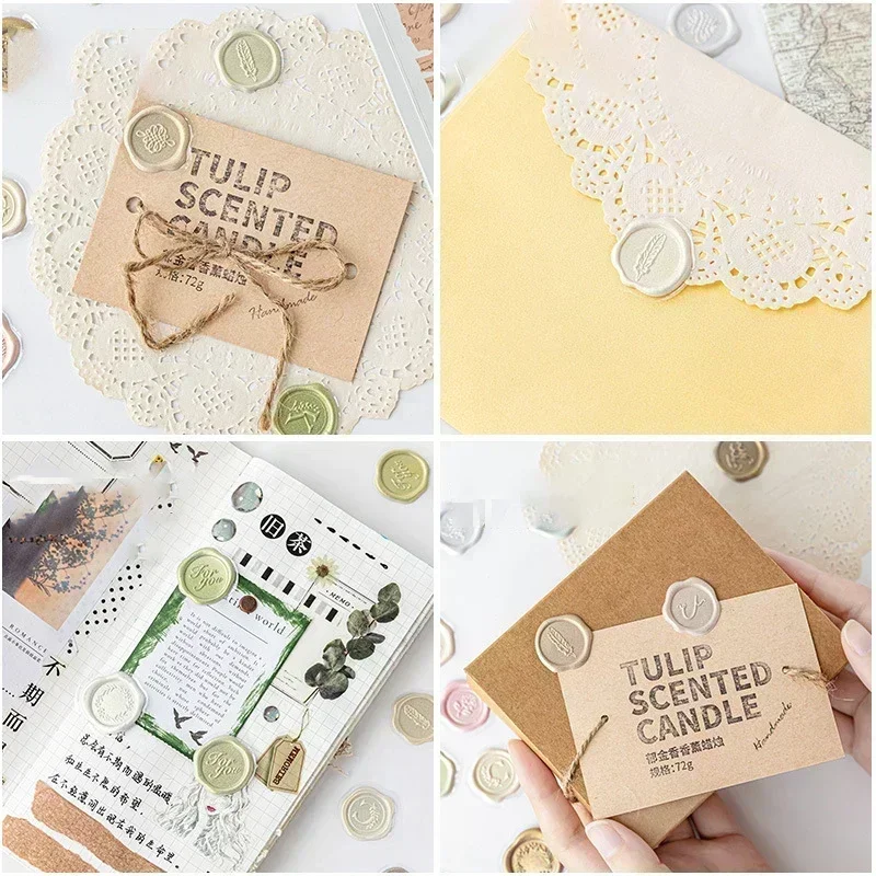 

18 шт. винтажных наклеек-печатей для восковых печатей, для скрапбукинга, декора ежедневников и планеров, корейские канцелярские товары, кавайные наклейки для запечатывания конвертов