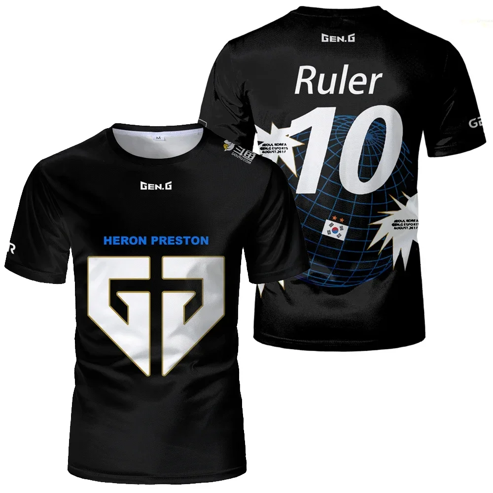 

GEN.G - Men's Sports T-shirt, National Team Uniform, 3D Printed, Round Neck, Breathable, Oversized, 2025