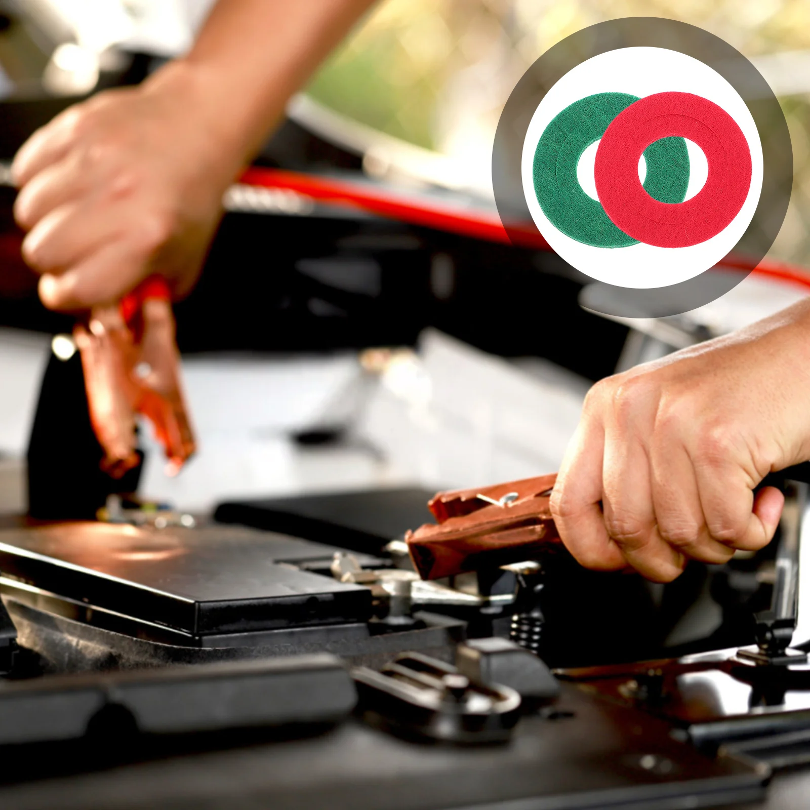 

10pcs Terminal Washer Plastic Leakproof Protector For Car Truck Post Shim Durable Electrical Insulation