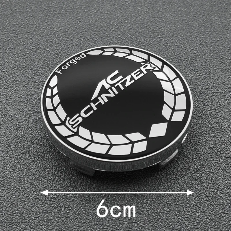 4Pcs 56+60mm Car Wheel Center Hub Cap Rim Cover Emblem Badge Stickers For AC Schnitzer M 3 5 6 Z E E46 E39 E36 E34 X1 X3 X5