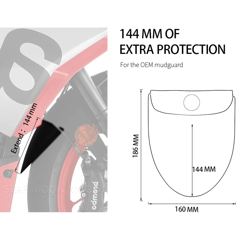Tuono660 Motorcycle Front Fender Extender Extension Mudguard For Aprilia Tuono 660 Tuono V4 Factory RS660 RSV4 Factory 2021-