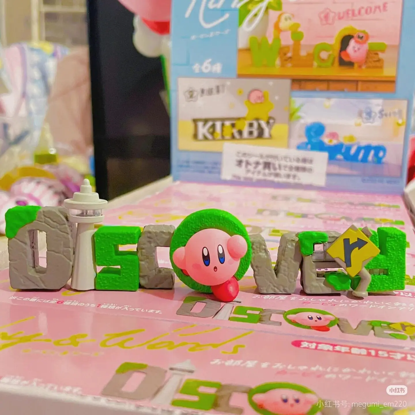 Набор экшн-фигурок Re-Ment Kirby And Words, 6 шт., тематическая коллекционная модель для кафе, игрушки для подарка, модные украшения в слепой коробке