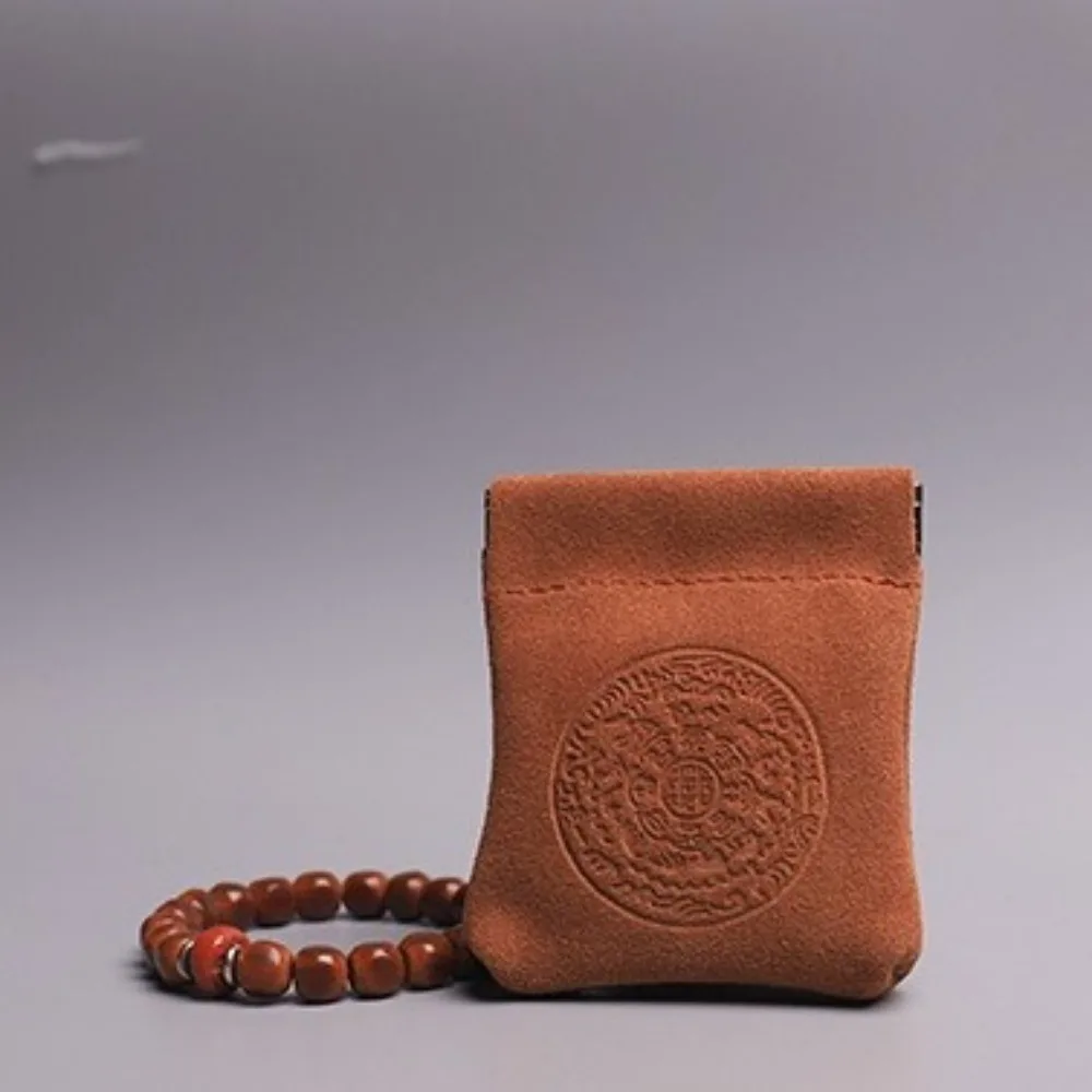 

Portable Jewelry Storage Bag Bracelet Rings Cowhide Leather Jewelry Holder Bag Earrings Necklace Organizer Square Coin Purse