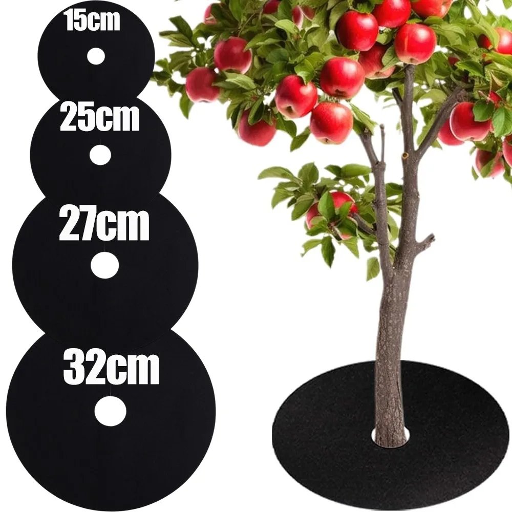

Tree Mulch Rings Round Anti Grass Plant Cover Weeding Barrier Mat Non-Woven Gardening Root Growth Control Landscape Protector
