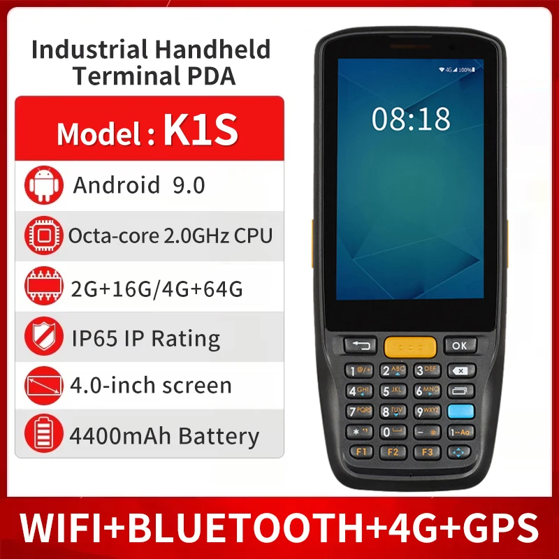 Idata K1S 2D PDA Handheld Terminal Android Data Collector with 4G WIFI GPS Bluetooth Wireless Express Barcode Scanner