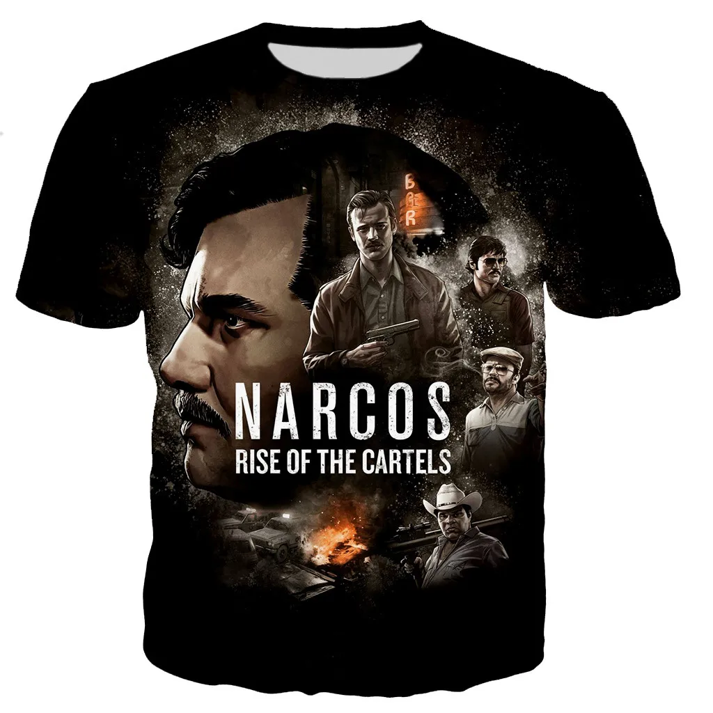 New Narcos Pablo Escobar Narcos 3D Printed T-shirt Men Women Fashion Casual Tshirt Harajuku Streetwear Oversized Tops 6XL