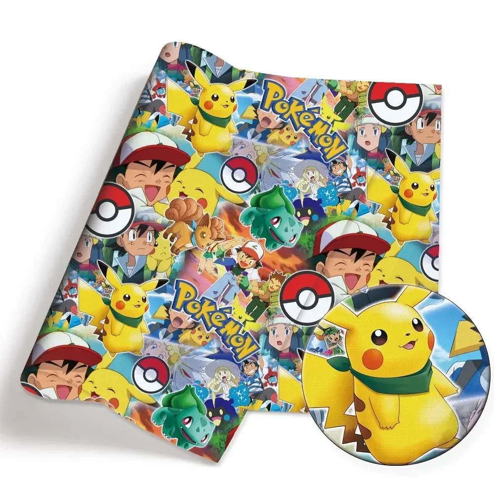 ポケモン漫画 Fabric140*50 センチメートル手作り縫製パッチワークキルティングベビードレスホームシートプリント生地生地縫製子供