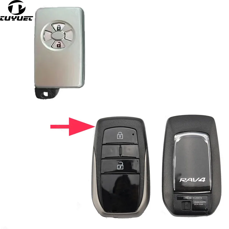 Modified Smart Remote Key Shell for Toyota  Previa Reiz RAV4 (Board 0111)  Updated Smart Key  Blanks With Emergency Key Blade