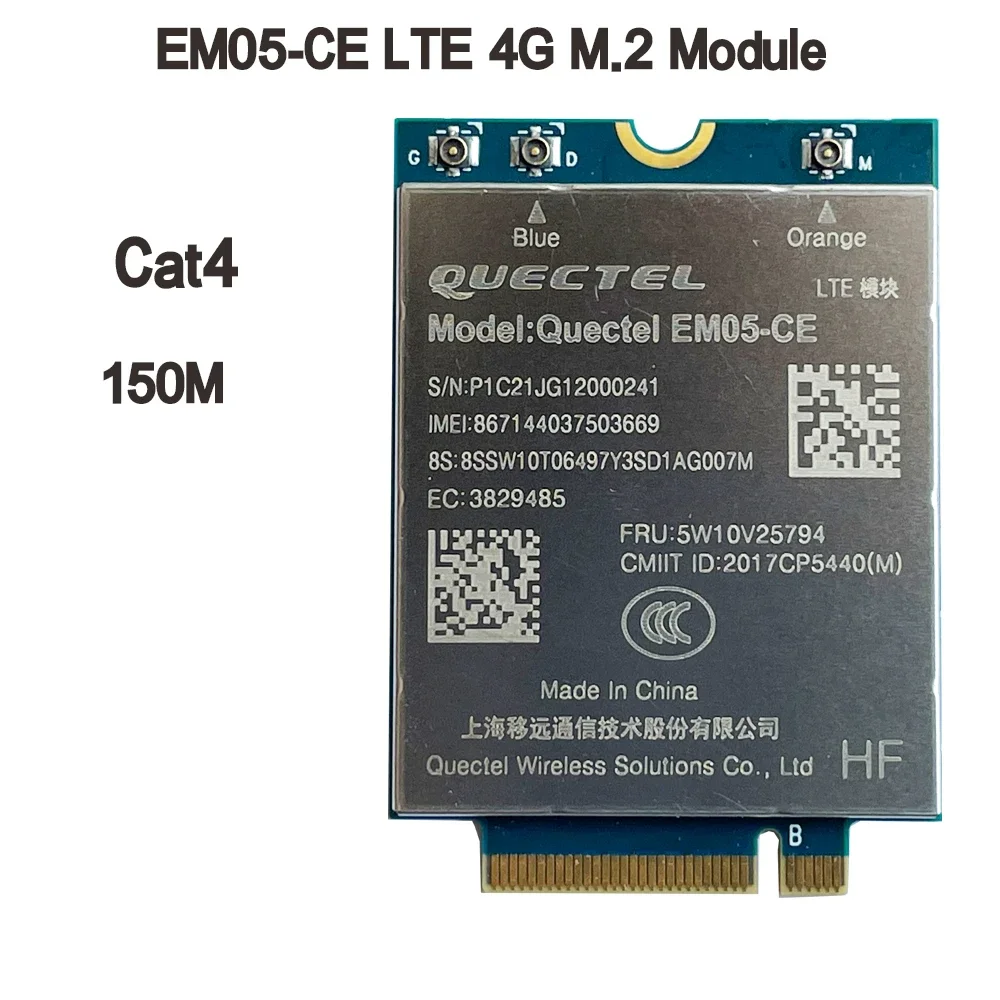 LTE Cat 4 EM05-CE modul 4G module untuk Lenovo ThinkPad X1 karbon 8th/9th P1 X1 Extreme Gen 4 T14 T15 X13 T14s L14 T14s Gen 2