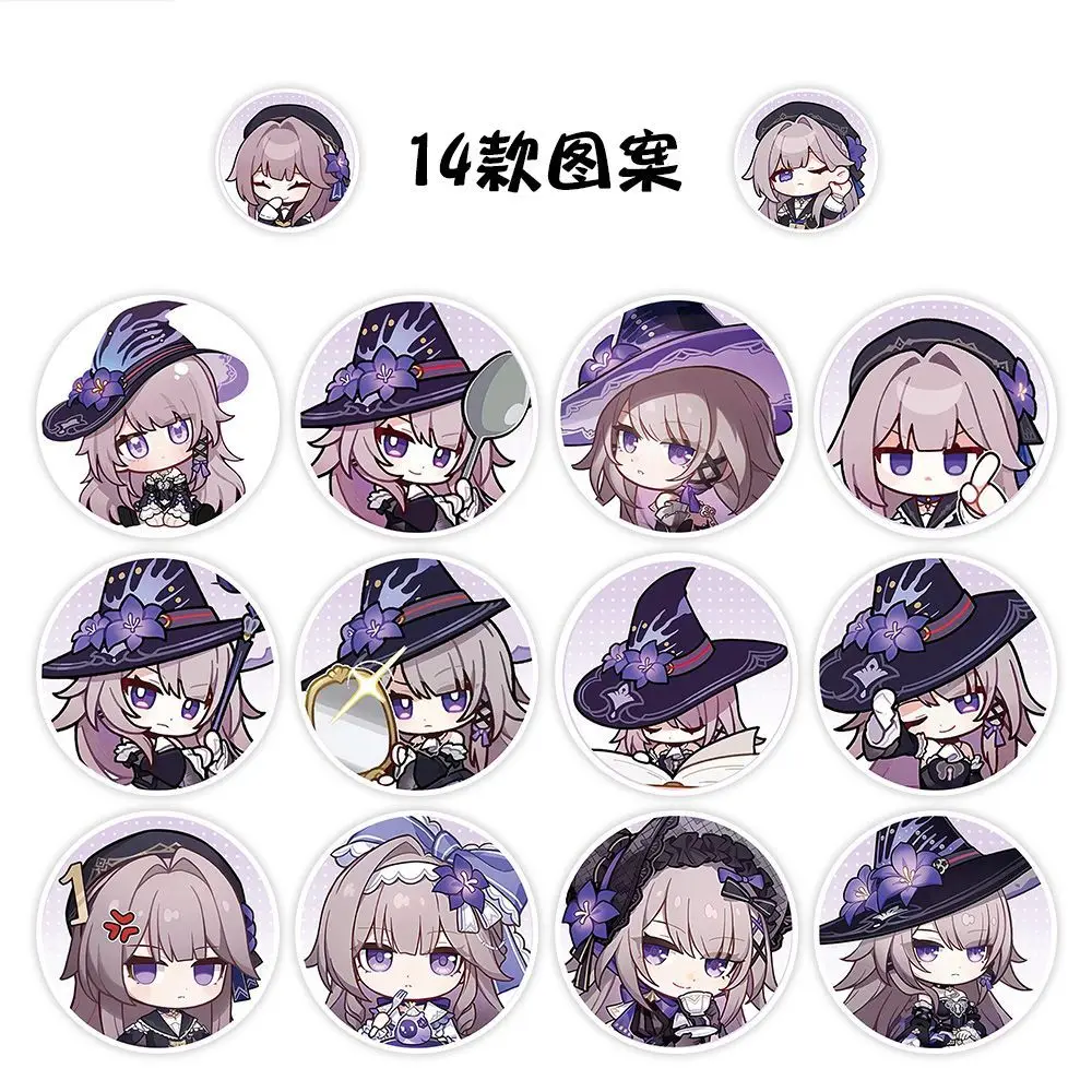 Anime Honkai:Star Rail The Herta 500 Pcs/Roll PVC Waterproof Sticker for Seal Labels Circle Labels Handmade Stationery Stickers