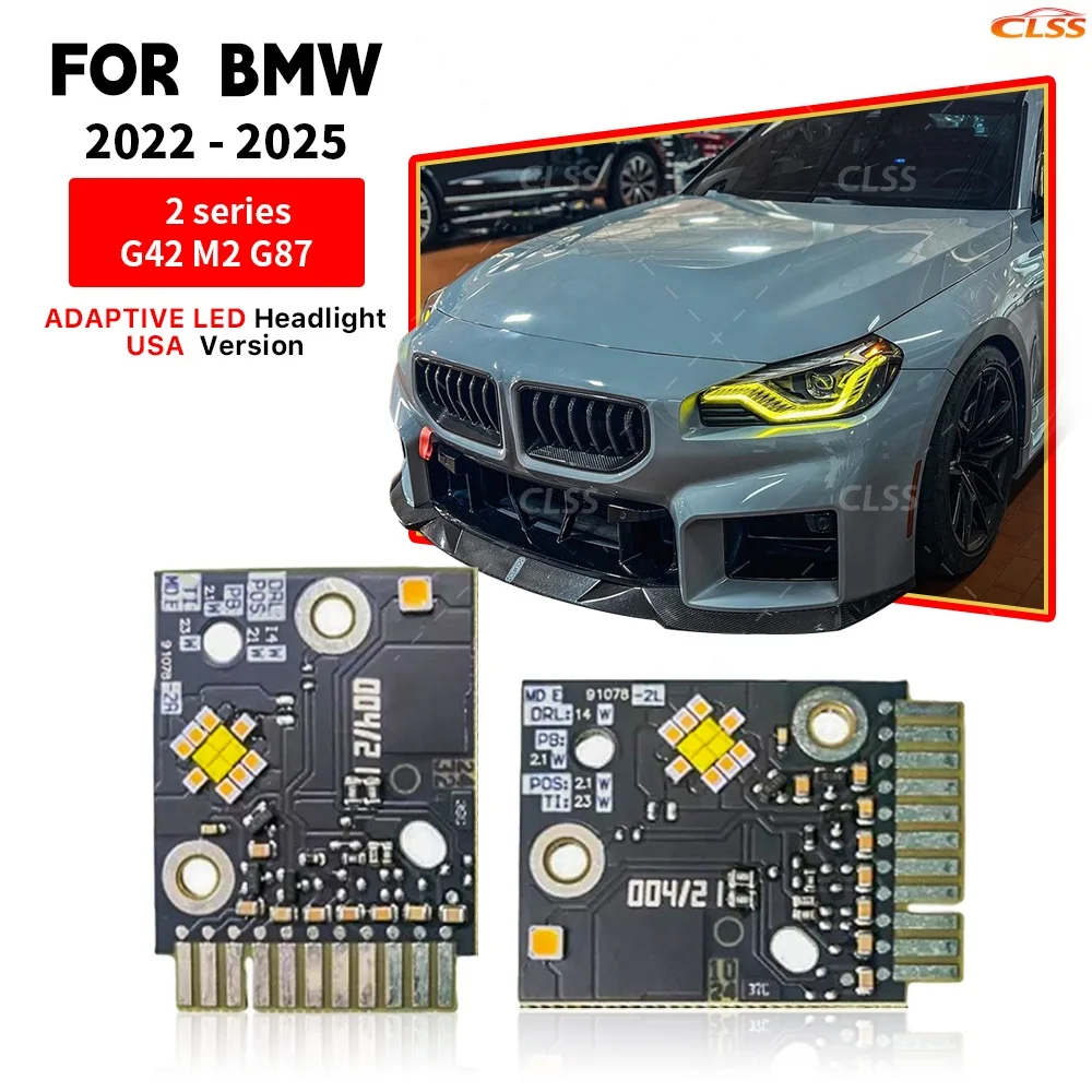 

Angel Eye DRL Boards Lightsource For BMW 2 Series G42 M2 G87 M240i 230i 2021-24 US Adaptive LED Headlight Daytime Running Light