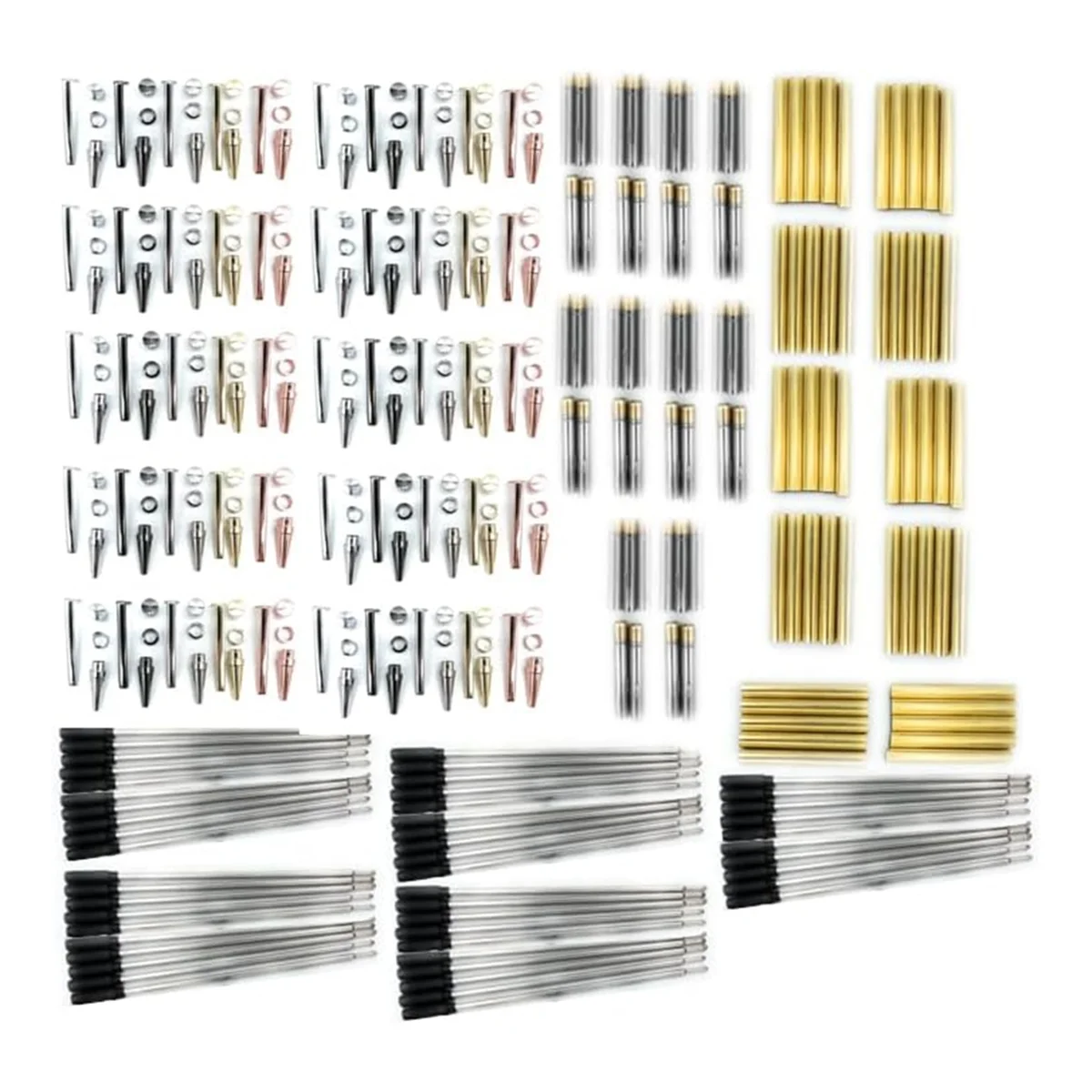 Ensemble de stylos torsadés en bois TFBC 50 pièces, ensemble de stylos torsadés de 7 mm à diverses finitions