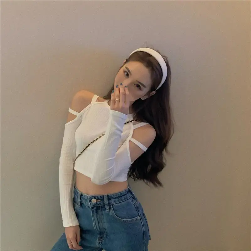 

Sweaters Jumpers Pullovers Woman 2025 Elegant Sweater Y2K Metal Detail Concert Daily Festival Alternative Rock Band Punk Leisure