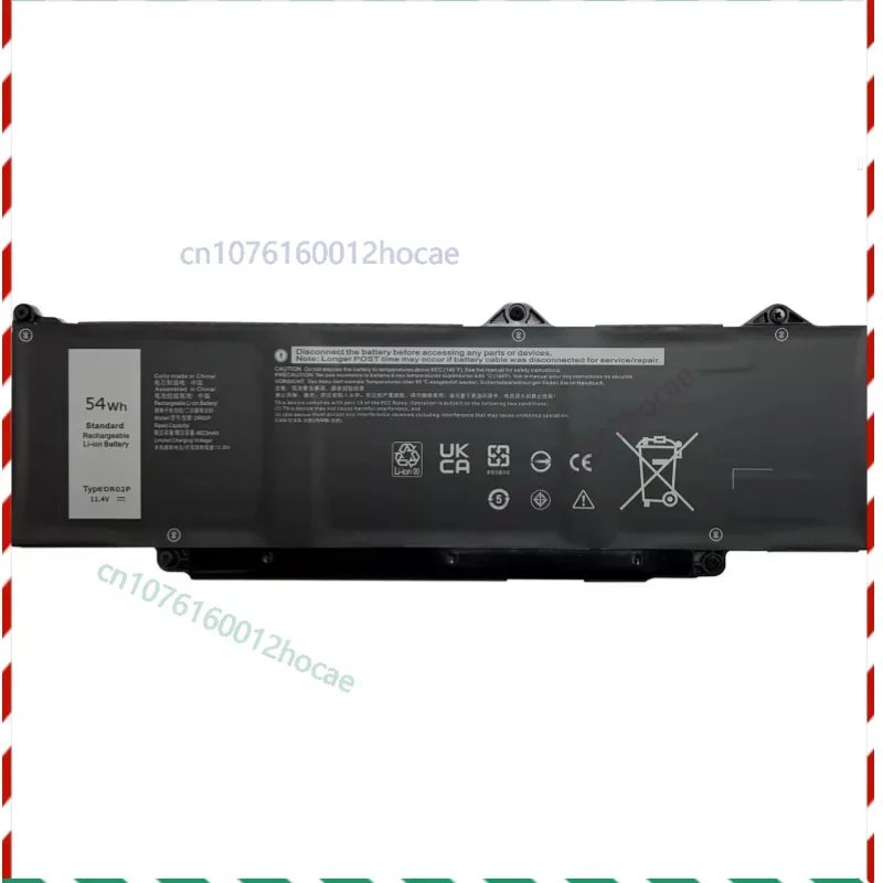 11.4V 54Wh New Rechargeable Li-ion Batteries Laptop DR02P for Dell Latitude 5340 5440 3340 3540 3480 3580 2X1V9 R73TC GTG7N