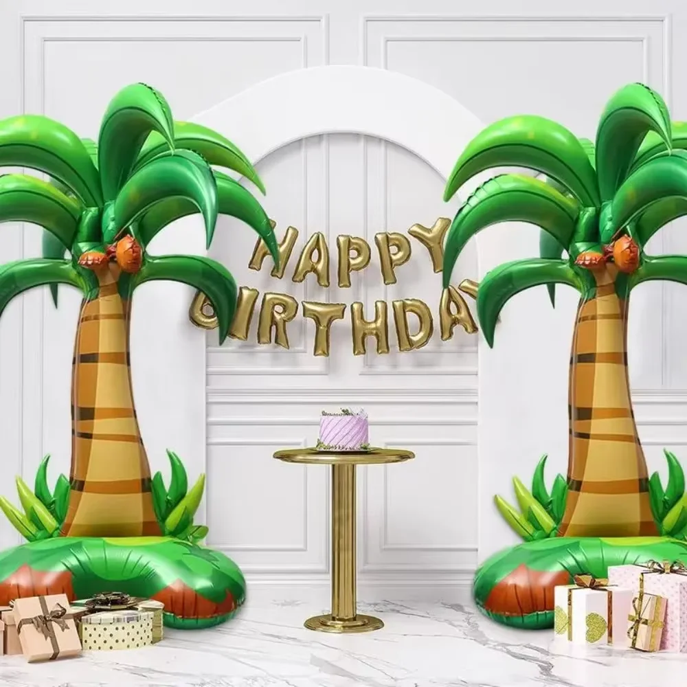 1/2 Piezas de Globo Gigante Inflable con Forma de Palmera de Coco Verde, Decoración para Fiestas Hawaianas, Cumpleaños, Bodas, Baby Shower, Regalos