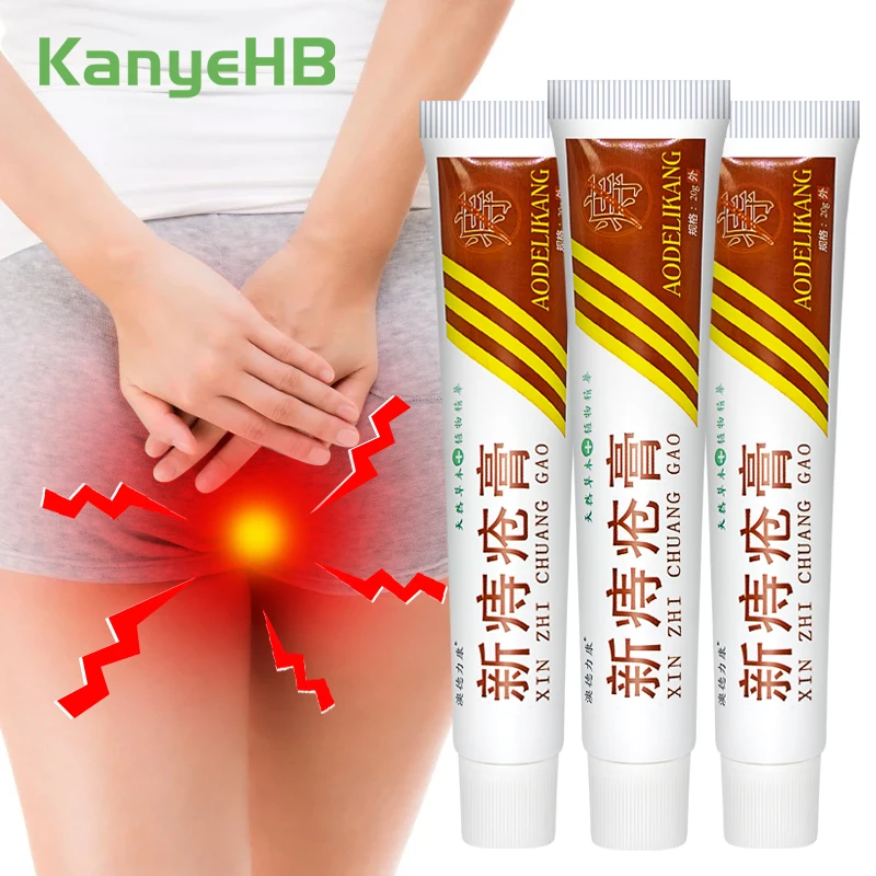 

3pcs New Hemorrhoids Ointment Pain Relief External Internal Anal Fissure Bleeding Swelling Hemorrhoid Medical Herbal Cream A343