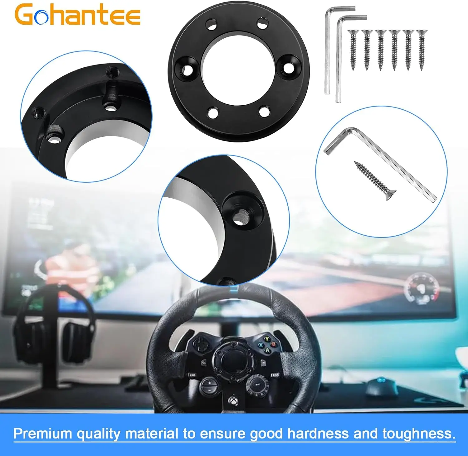 70mm Steering Wheel Adapter Plate for Logitech G29/920/923 Upgrade Racing Car Game Wheel Adapter 13 14 Inch Steering Wheel