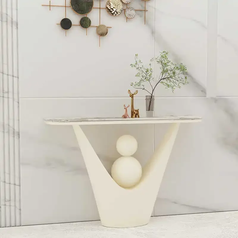 Slate entry corridor end view table cabinet porch table pole storage table designer model