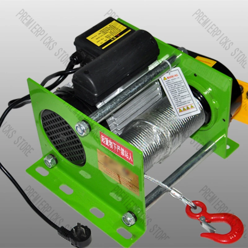 980W/1400W/2200W/ Wire rope hoist micro electric winch 220v380v 200/600/800kg